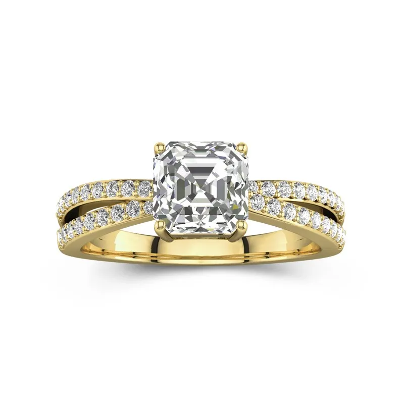 1.50ct Moissanite Engagement Ring 18K Gold