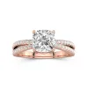 1.50ct Moissanite Engagement Ring 14K Rose Gold