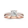 1.00ct Moissanite Engagement Ring 14K Rose Gold