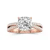 2.00ct Moissanite Engagement Ring 14K Rose Gold