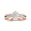 1.00ct Moissanite Engagement Ring 14K Rose Gold