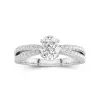 1.00ct Moissanite Engagement Ring 14K White Gold