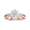 2.00ct Moissanite Engagement Ring 14K Rose Gold