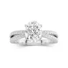 2.00ct Moissanite Engagement Ring 14K White Gold