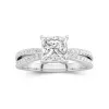 1.50ct Moissanite Engagement Ring 14K White Gold