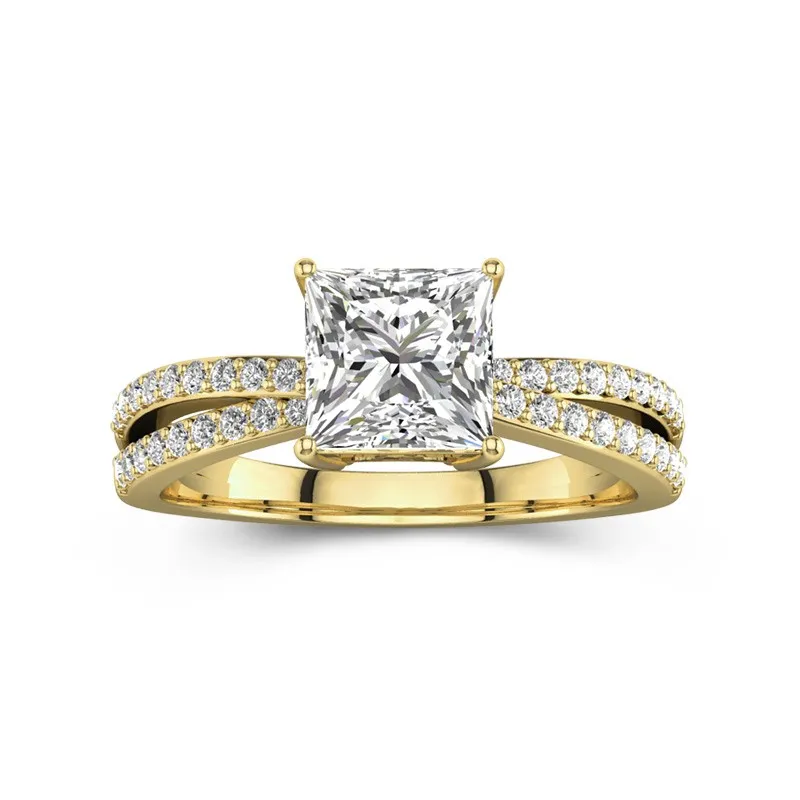 1.50ct Moissanite Engagement Ring 14K Gold