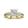 1.50ct Moissanite Engagement Ring 14K Gold