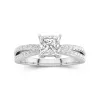 1.00ct Moissanite Engagement Ring 14K White Gold