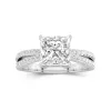 2.00ct Moissanite Engagement Ring 14K White Gold