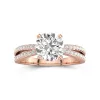 1.50ct Moissanite Engagement Ring 14K Rose Gold