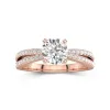 1.00ct Moissanite Engagement Ring 14K Rose Gold