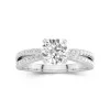 1.00ct Moissanite Engagement Ring 14K White Gold