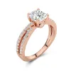 1.50ct Moissanite Engagement Ring 18K Rose Gold