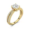 1.00ct Moissanite Engagement Ring 14K Gold