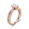 1.50ct Moissanite Engagement Ring 18K Rose Gold