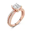 1.50ct Moissanite Engagement Ring 14K Rose Gold