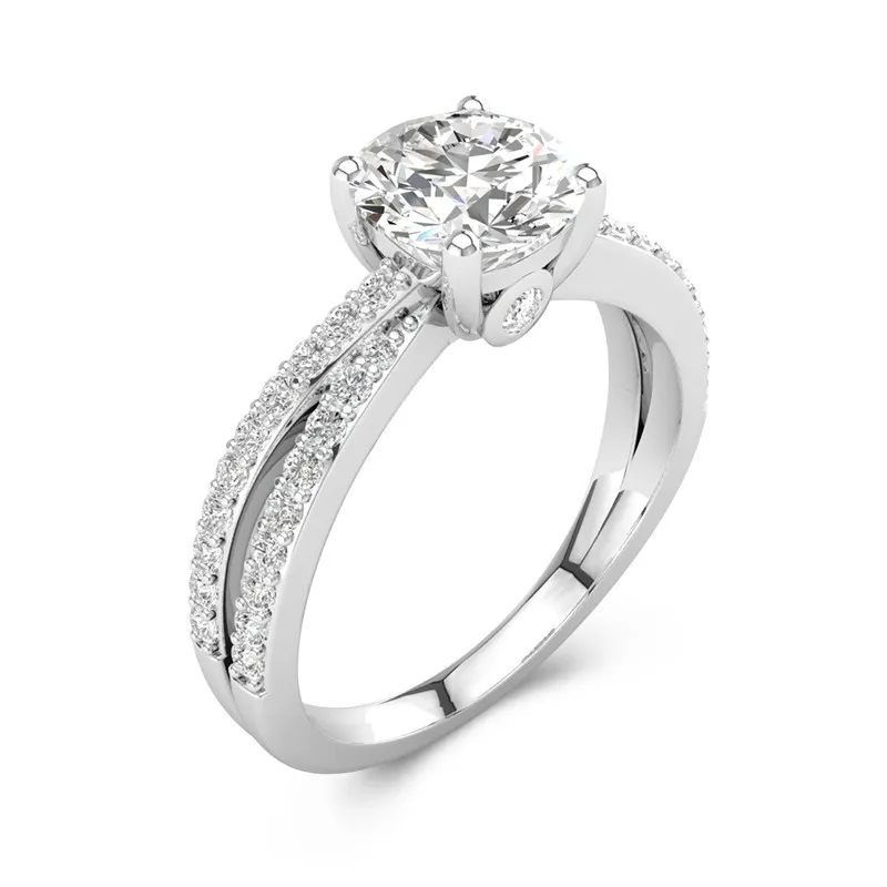 1.50ct Moissanite Engagement Ring Platinum