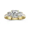 Glory Asscher 2.00ct Moissanite Engagement Ring