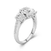 Glory Asscher 1.00ct Moissanite Engagement Ring