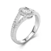 14K White Gold Moissanite Engagement Ring