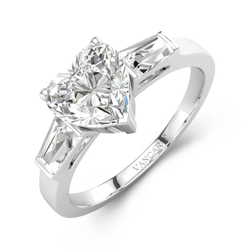 Simple 1.25ct Moissanite Engagement Ring in 925 Sterling Silver