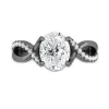 925 Sterling Silver Prong Criss Cross Engagement Ring