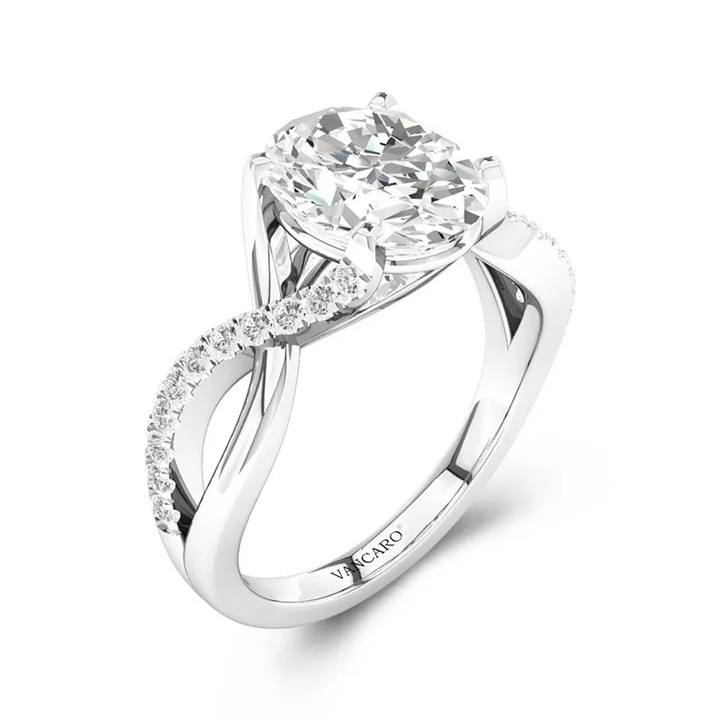 Classic Oval 3.00ct Moissanite Engagement Ring