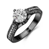 925 Sterling Silver Pavé East West Channel Engagement Ring