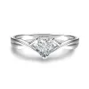 14K White Gold Moissanite Engagement Ring