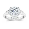 Argent sterling 925 Moissanite Bague de fiançailles