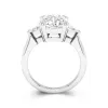 Argent sterling 925 Moissanite Bague de fiançailles