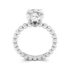 Beaded Flush Engagement Ring 3.00ct Moissanite