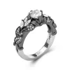 925 Sterling Silver Pavé Traditional Shank Engagement Ring