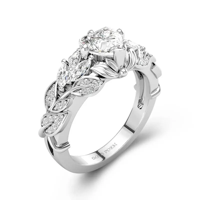 0.75ct Moissanite Engagement Ring Platinum