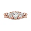 0.75ct Moissanite Engagement Ring 14K Rose Gold