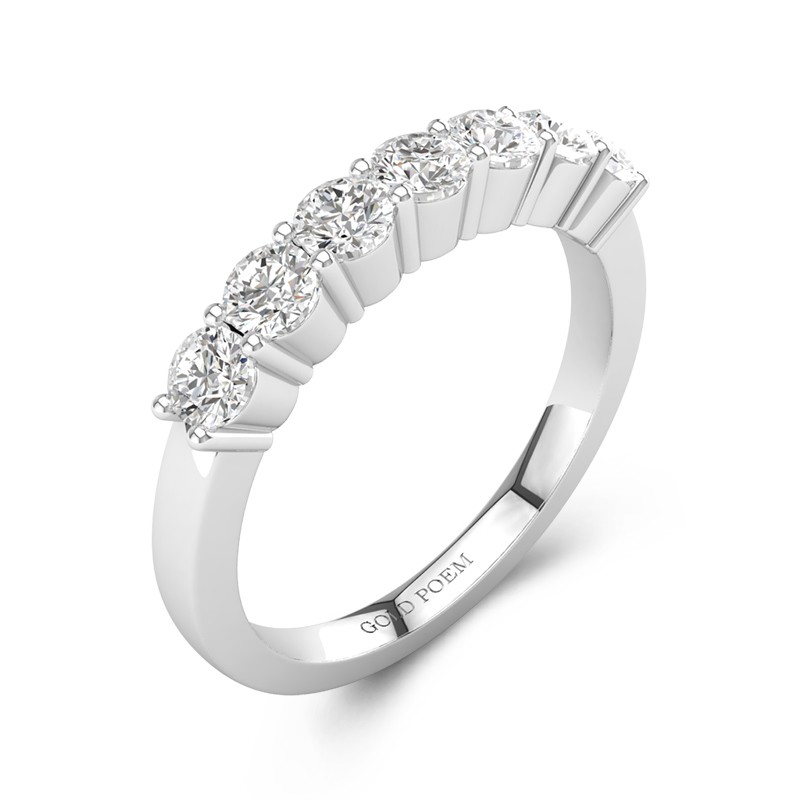 925 Sterling Silver Half Eternity Wedding Ring
