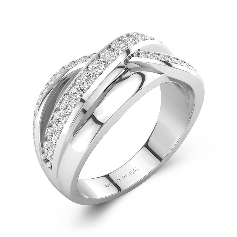 Unique Timeless Infinity Moissanite Wedding Ring