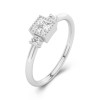 Dainty Beaded Moissanite Wedding Ring