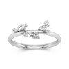 Nature Elegant Leaf Moissanite Wedding Ring