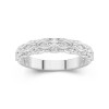 Graceful Carved Moissanite Wedding Band