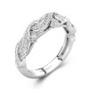 Luxury Braided Wire Infinity Moissanite Wedding Ring