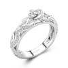 Argent sterling 925 Tige Traditionnelle Bague de mariage