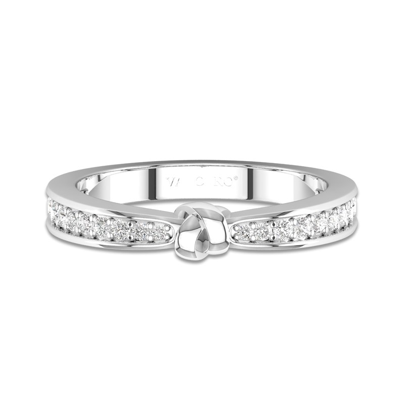 Stackable Knot Moissanite Wedding Ring