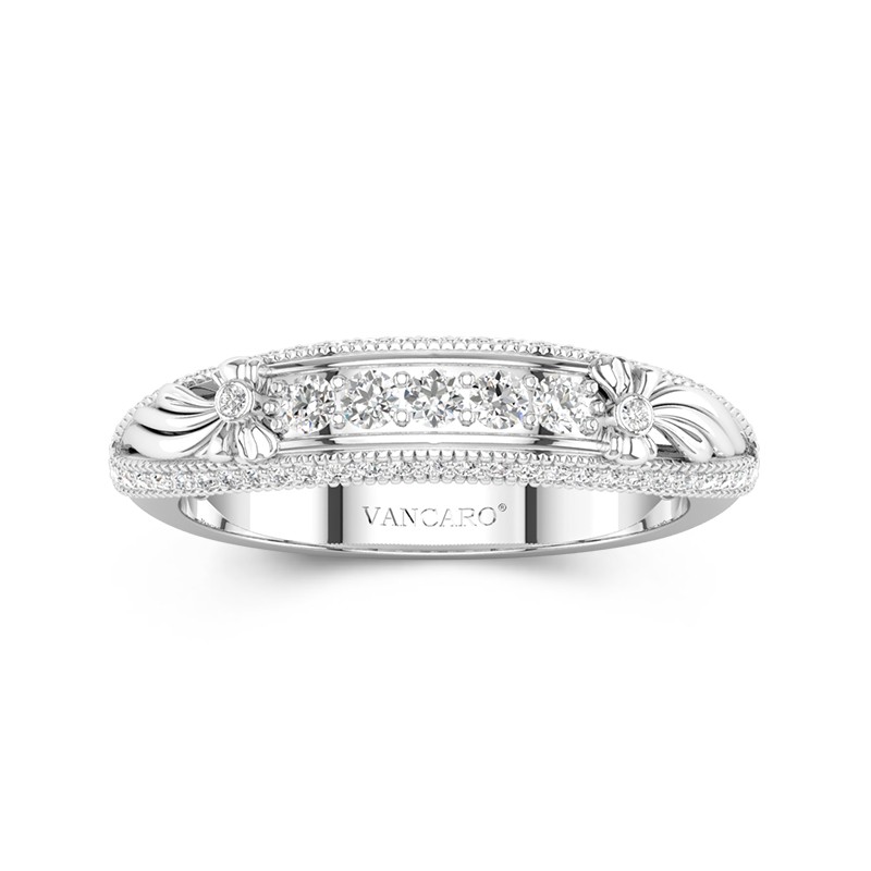 Unique Luxury Beaded Knot Moissanite Wedding Ring