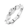 Nature Dainty Leaf Moissanite Wedding Band