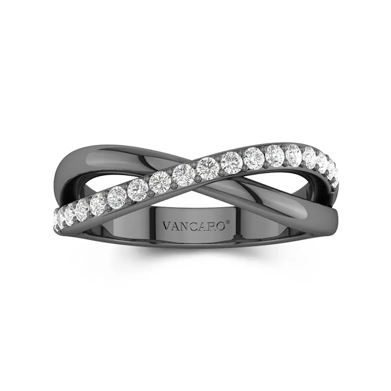 925 Sterling Silver Criss Cross Wedding Band