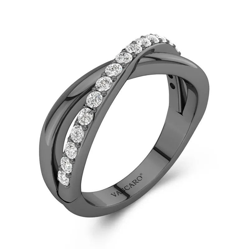 925 Sterling Silver Criss Cross Wedding Band
