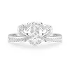 Heart Knot Pavé Promise Ring Moissanite