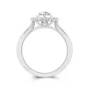 Argent sterling 925 Moissanite Bague de promesse