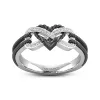 Black Plated Unique Anchor Infinity Rope Promise Ring